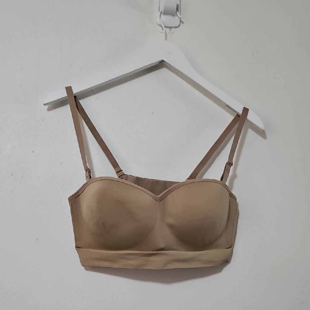 Nearly Nude Tan Strapless Bra